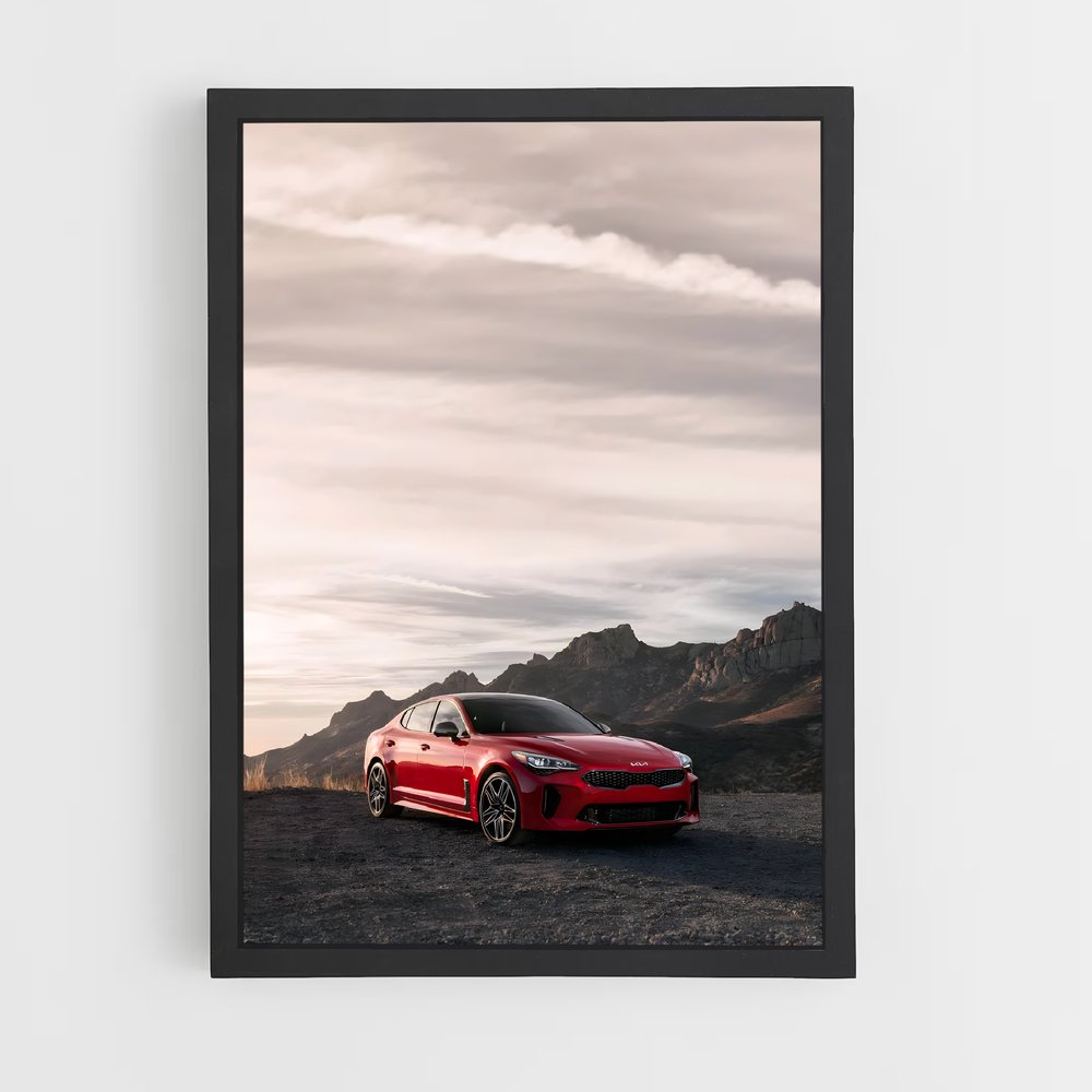 Poster Coupé Rouge – affiche Kia (vue 2)